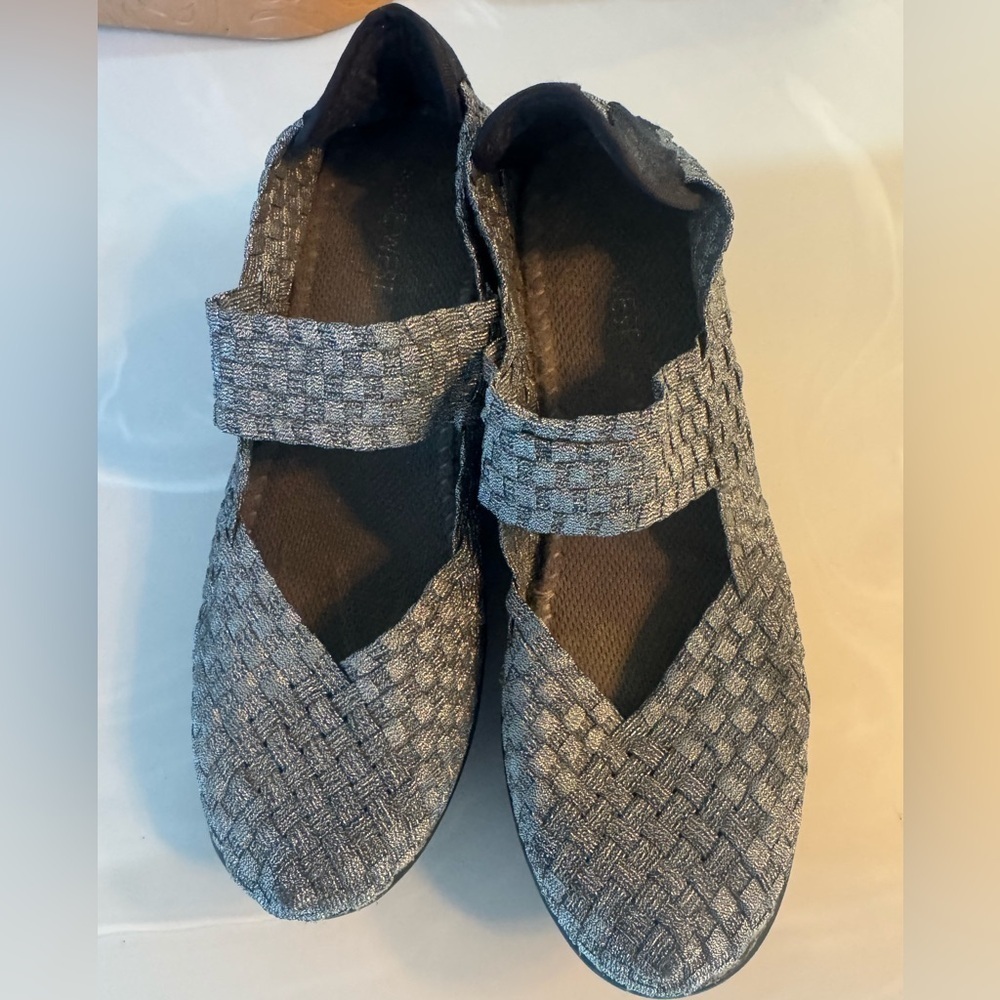 Nine Wast Mary Jane Women's Woven Pewter Gray US 7